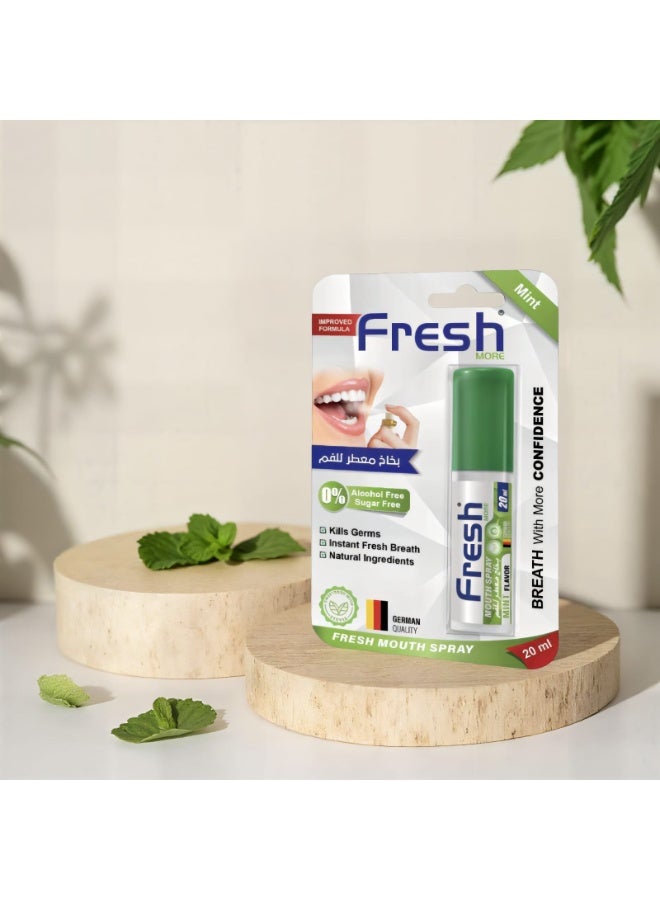 Fresh More Mouth Spray - Mint Flavour Sugar-Free, Alcohol-Free Breath Spray, Instant Fresh Breath, Natural Oral Care, Portable Mouth Freshener Spray. - Image 2